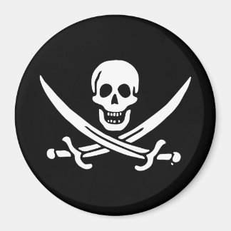 Jolly roger pirate flag magnet