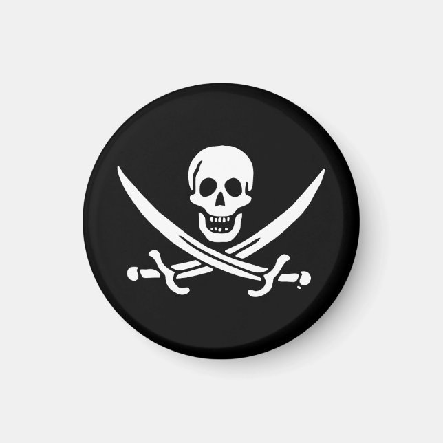 Jolly roger pirate flag magnet (Front)