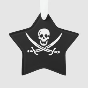 Jolly roger pirate flag ornament