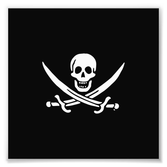 Jolly roger pirate flag photo print (Front)