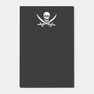Jolly roger pirate flag post-it notes