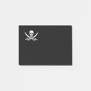 Jolly roger pirate flag post-it notes