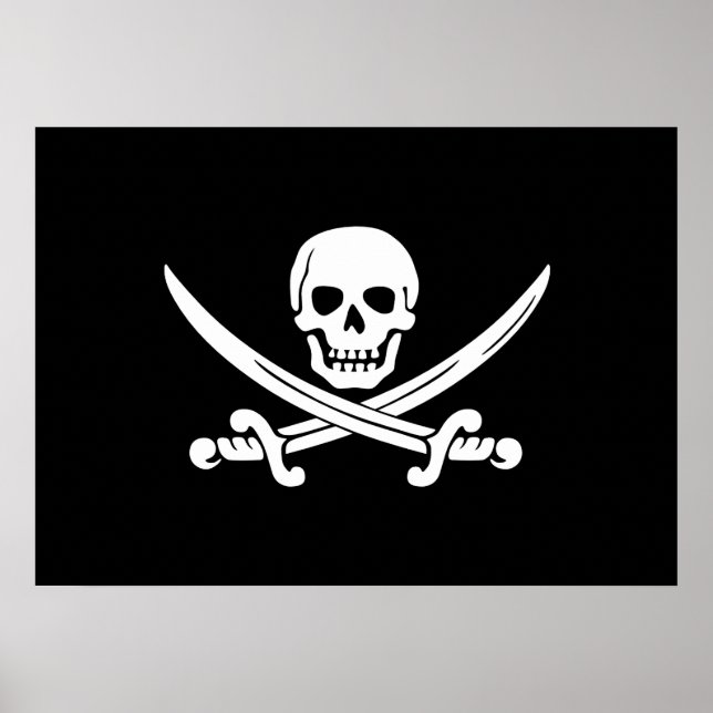 Jolly Roger Pirate Flag Poster (Front)