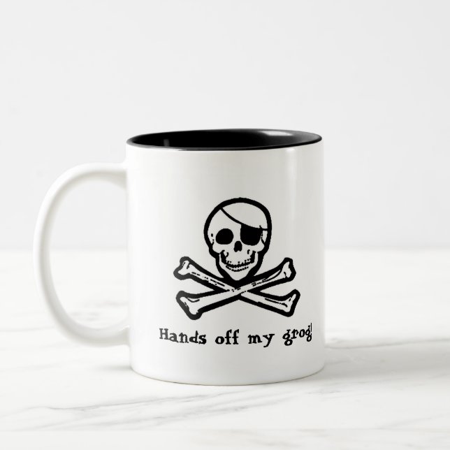 Jolly Roger Pirate Grog Mug (Left)