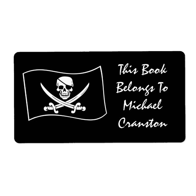 Jolly Roger Pirate Label (Front)