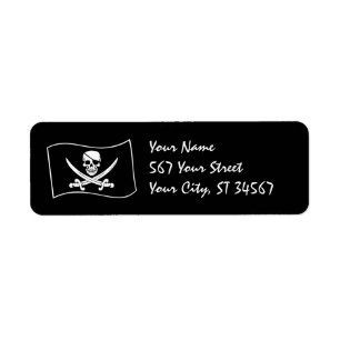 Jolly Roger Pirate Label