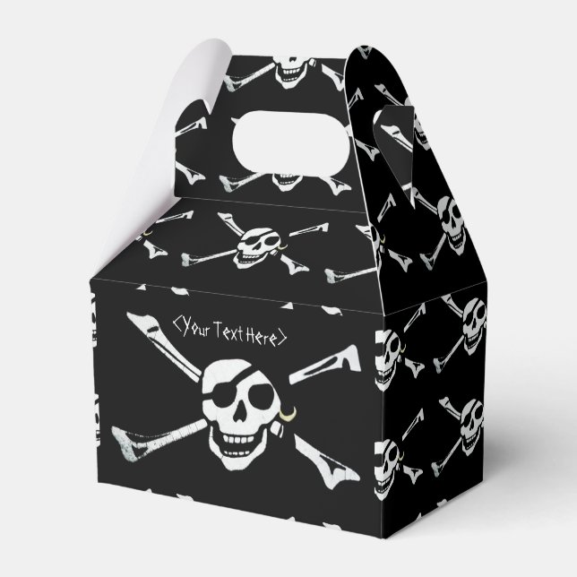 Jolly Roger Pirate Skull Pattern Favour Box (Front Side)