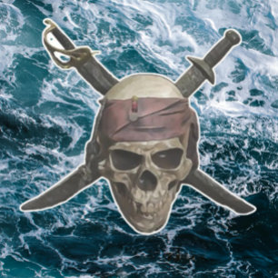 Jolly ROGER Pirate Skull sticker