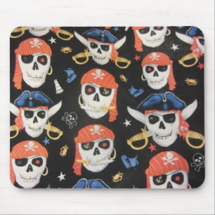 Jolly Roger Pirate Skulls Mouse Pad