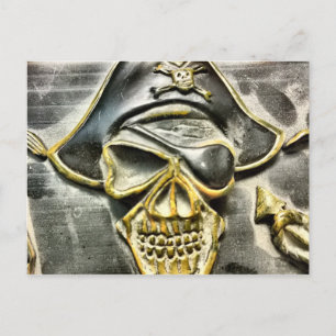 Jolly Roger Pirate Treasure Chest Postcard