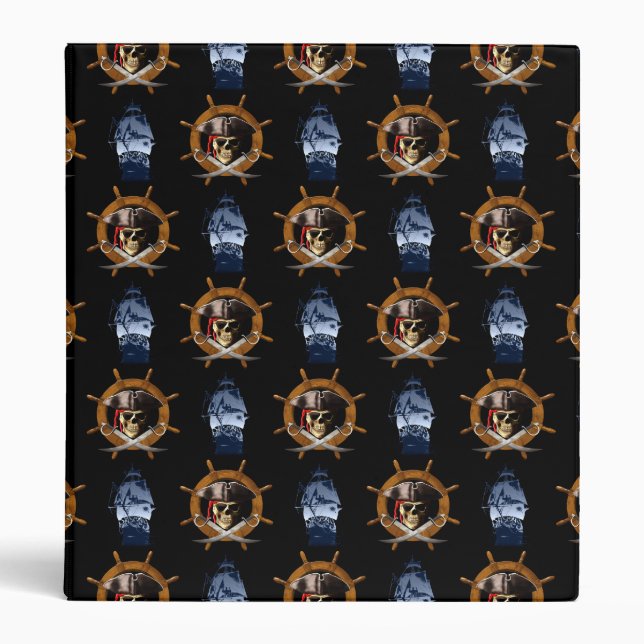 Jolly Roger Pirate Wheel Binder (Front)