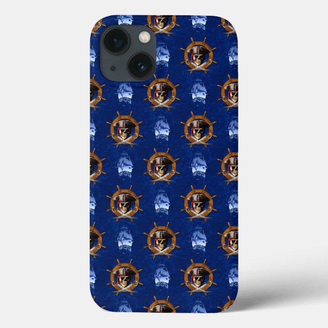Jolly Roger Pirate Wheel Case-Mate iPhone Case (Back)