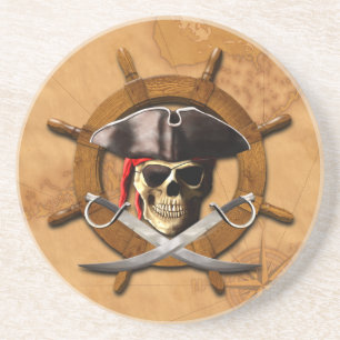 Jolly Roger Pirate Wheel Coaster