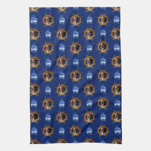 Jolly Roger Pirate Wheel Kitchen Towel