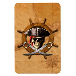 Jolly Roger Pirate Wheel Magnet