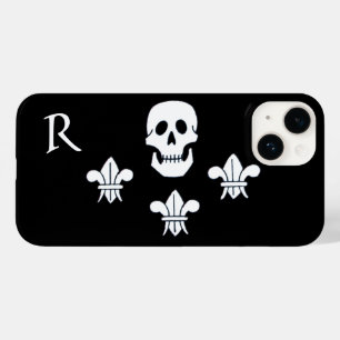 JOLLY ROGER SKULL AND THREE LILIES FLAG MONOGRAM Case-Mate iPhone 14 CASE