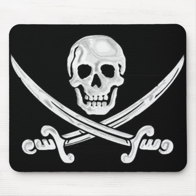 Jolly Roger Skull Mouse Pad (Front)