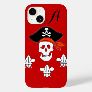 JOLLY ROGER SKULL,PIRATE HAT,THREE LILIES MONOGRAM Case-Mate iPhone 14 CASE