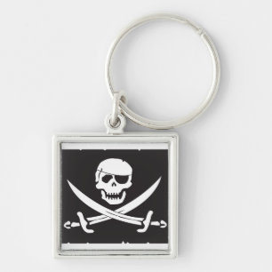 Jolly Roger Skull & Sword keychain