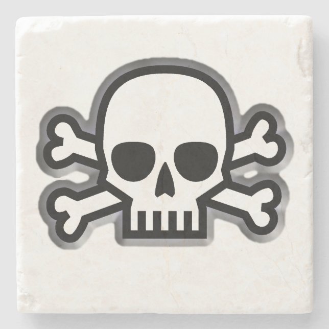 Jolly Roger Stone Coaster (Front)