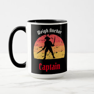 Jolly Roger Sunset Pirate Ship Mug