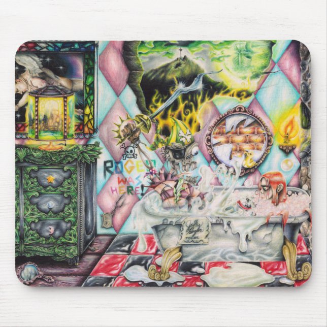 Jolly Roger the Ghost Pirate - Artwork Mouse Pad (Front)