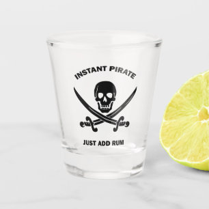 Jolly Rogers Instant Pirate Add Rum Shot Glass