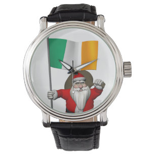 Jolly Saint Nicholas With Flag Of Ireland Watch