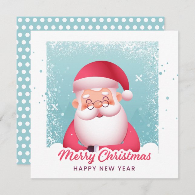 Jolly Saint Nick Santa Claus  Christmas Card (Front/Back)