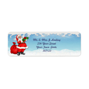Jolly Santa Address Label