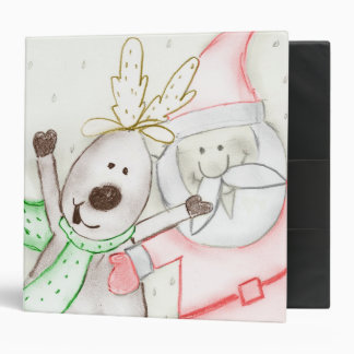 JOLLY SANTA AND REINDEER BINDER