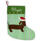 Jolly Santa Brown Dachshund Personalized