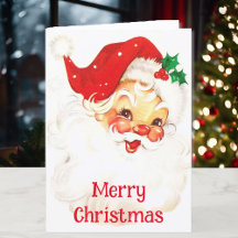 Jolly Santa Christmas Personalize Names NO Cursive