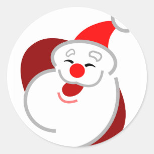 Jolly Santa Classic Round Sticker