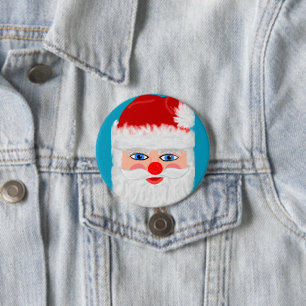 Jolly Santa Claus 3 Inch Round Button
