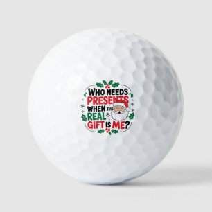 Jolly Santa Claus Brings Festive Cheer to All Golf Balls