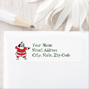 Jolly Santa Claus Calling Reindeer on Christmas