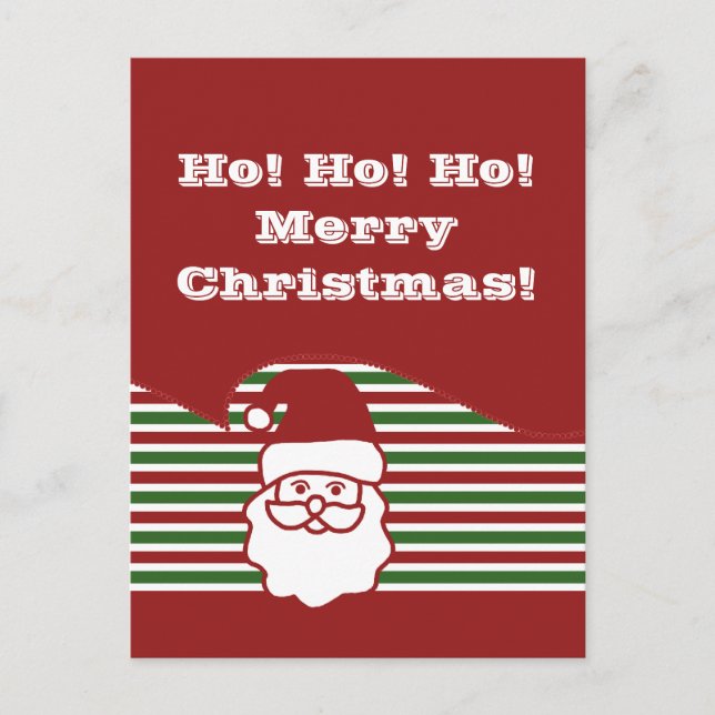 Jolly Santa Claus Christmas Postcard (Front)
