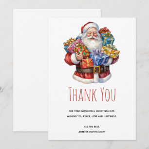 Jolly Santa Claus Class Christmas Thank You Card