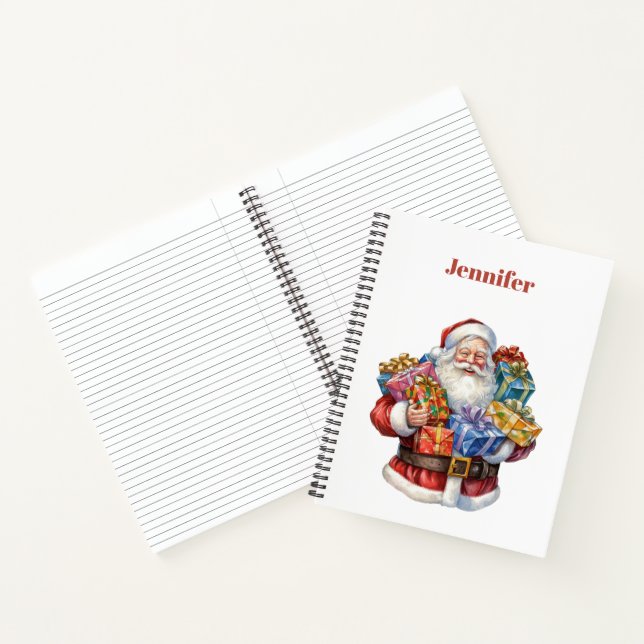 Jolly Santa Claus Classic Christmas Notebook (Inside)