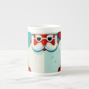 jolly Santa Claus face Bone China Mug