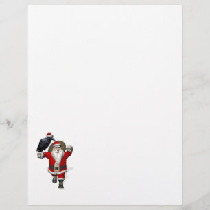 Jolly Santa Claus Loves Black Ravens