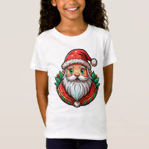 Jolly Santa Claus with Festive Holly Accents