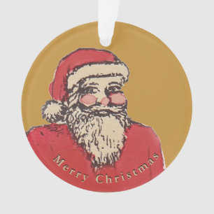 Jolly Santa Claus with Your Text Ornament