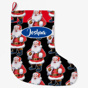Jolly Santa custom boys Christmas stocking