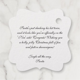 Jolly Santa Favour Tags