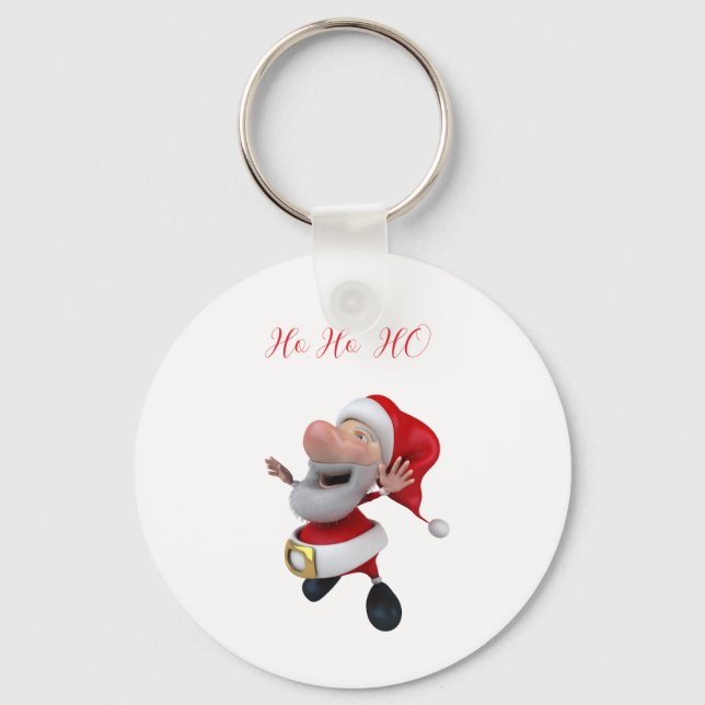 Jolly Santa Ho Ho  Keychain (Front)
