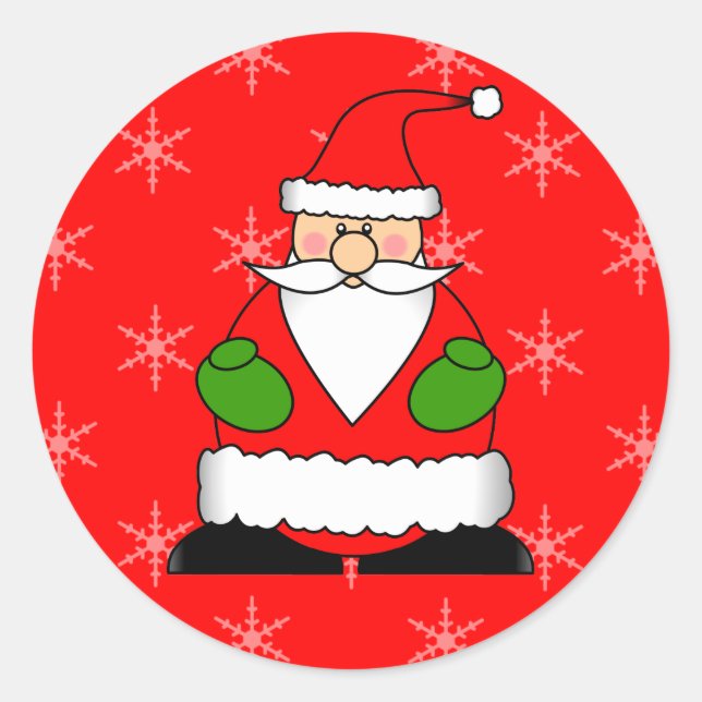 Jolly Santa Holiday Stickers (Front)