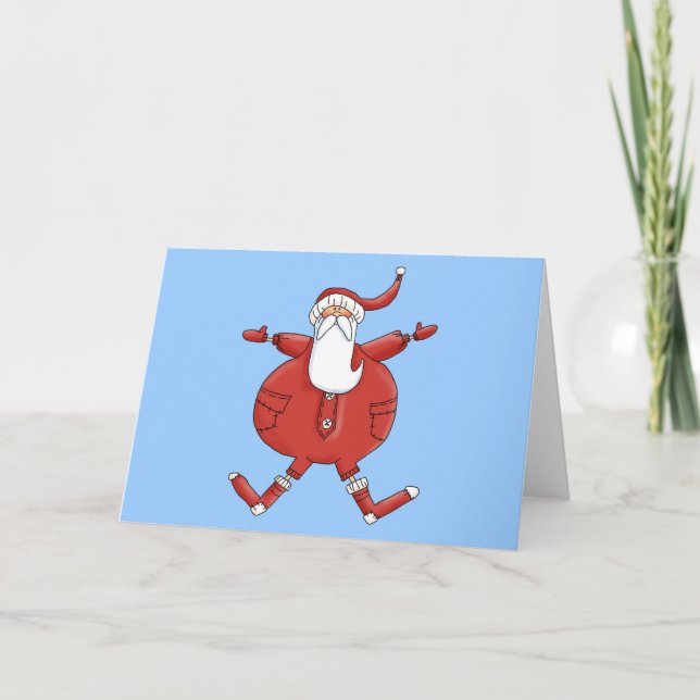 Jolly Santa T-shirts and Gifts Holiday Card (Front)