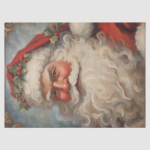 Jolly Santa's Christmas Cheer: Festive Decoupage Tissue Paper